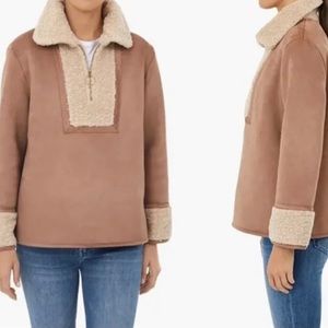 M Size Jacket Tuckernuck Stella Shearling Women's Jacket -Tan and Cream